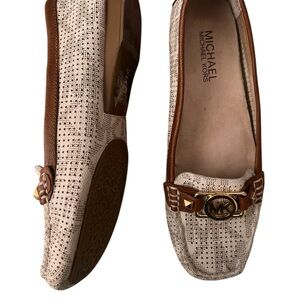 Michael Kors Women's Cream and Brown Loafers